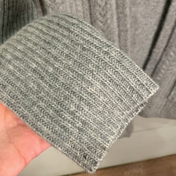 Tahari Longline grey open front cardigan 2-ply cashmere Womans size small - Picture 4 of 8